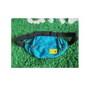 Dutch Bros Coffee Fanny Pack Teal Blue Canvas Waist Bag Adjustable Strap Hip
